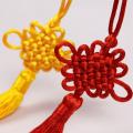 100 Pcs Handmade Yellow Chinese Knots Soft Tassels Holiday Gift for Spring Festival, Special Gift. 