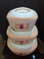 3 Pcs Galaxy Donna Hot Pot Set - Food Warmer Set (Random Color). 
