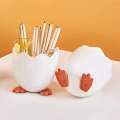 Multifunctional Egg Shape Design Creative Desktop Makeup Brushes Stationery Pen Pencille Holder Storage Container Holder. 