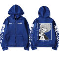 Tokyo Revengers Anime Zipper Hoodies Kawata Nahoya Graphic Hoodie Harajuku Pulover Sweatshirt for Men Women Loose Casual Tops. 