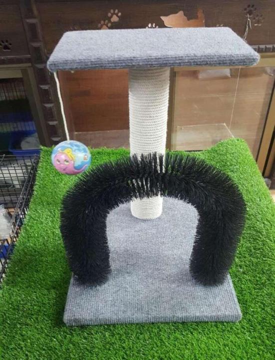 Scratching Post & Arch Shaped Massaging Toy - For Cat
