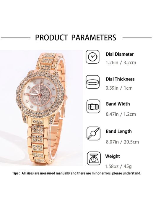 5PCS%20Elegant%20and%20Casual%20Luxury%20Women's%20Watches%20Rhinestone%20Encrusted%20Stainless%20Steel%20Ladies%20Wristwatch%20for%20Girls%20Luxury%20Stylish%20Watch%20-%20Image%207