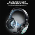 PRO Gaming RGB Headphones with Mic for PC, Pubg Mobile, PS4, Laptop - 360 Surround Sound Super Bass Vibration Over the Ear Wired Head Phones Headset for Gaming with Noise Cancelling Microphone. 
