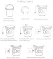 Portable Washing Machine, Mini Ultrasonic Washing Machine 3 in 1 Dishwashers Ultrasonic Waves Suitable for Home, Business, Travel. 