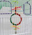 cage for birds single portion 18"x14"x23" with hanging toy. 