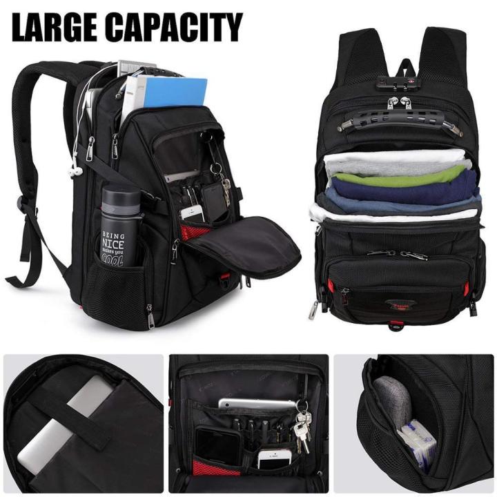 100% Pure korean top quality bag for traveling. Bag Water Resistant Business  Backpack Bag / Backpacks For Boys And Men For Up to 18.6 Inch Laptop with USB And Hand Free Port For College, University, School, Office Etc.