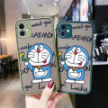 JIUMOO For Asus Zenfone Live ZB501KL Live L1 ZB501KL Case Side Square Edge New Design Phone Cases Thin Frosted Transparent Hard Pattern Silicone Casing Cartoon Cute Doraemon Cat Full Cover Camera Protection Shockproof Softcase. 
