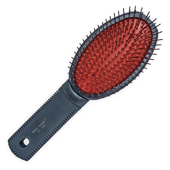 Helen Christy Grey Steel Hair Brush with Metal Bristles can Stimulate Scalp to Help Scalp Massage & Hair Growth, Its for Mother's & Father's & Friend, Hairbrush for All Hair Type Without Tips