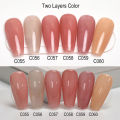 CANNI 16ml Gel Nail Polish Transparent Pink Pure White Color Nail Varnish Milky White Diamond No Wipe Top Coat Nail Manicure Gel. 