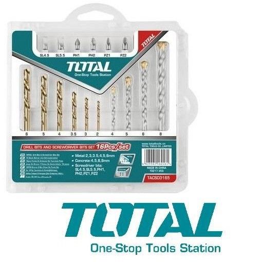 TOTAL Drill bits & screwdriver bits set TACSD3165
