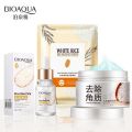 BIOAQUA Set Of 3 White Rice Beauty Series Serum Gel Scrub and Sheet Mask. 