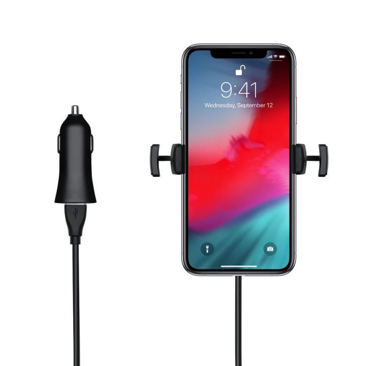 Mophie Wireless Car Charger Stream Qi Wireless Vent Mount Made for Apple, Samsung and Other Qi Enabled Smartphones - Black