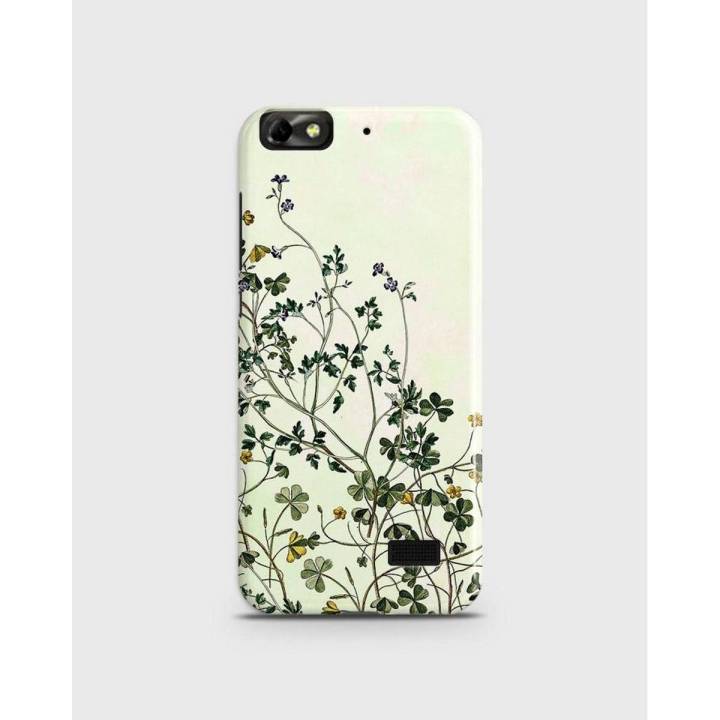 Honor 4C Case Cover 3d Hard- Huawei  Green Flower Print - 1cover2461