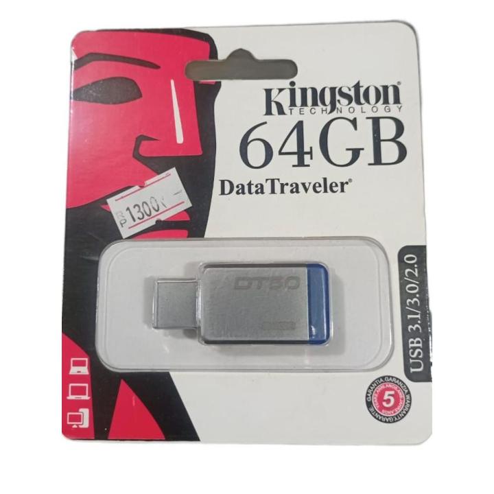 Original Kingstone 64 GB Data Traveler 50 3.0 USB Flash Driver - Brand Warranty
