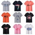 Children's clothing wholesale one piece dropshipping new middle and large children's summer sweat-absorbing T-shirt casual tops for boys and girls. 
