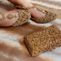 Bridal Fancy Shoes / Khussa & Kohlapuri / Handcrafted Women Slipper Khussa style / Zari Khussa For Women / / Trendy Khussa For Girls .. 
