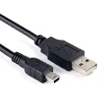 USB 2.0 A to Mini B 5-Pin Data Sync Cable Black. 