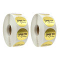 2 Roll 1 Inch Round Gold Foil Thank You For Your Purchase Stickers. 
