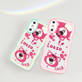 Linemond Cartoon Strawberry Bear case for Samsung Galaxy A02 A03 Core A03S A04 A04S A10 A10S A11 A12 5G A13 4G A14 A20 A20S A21S A22 A23 A24 case,With full cover camera protection. 