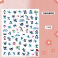 3D Disney Cartoon Character Nail Sticker Anime Lilo Stitch Nail Supplies Cute Lion King Decoration Mary Cat Stickers For Nails. 