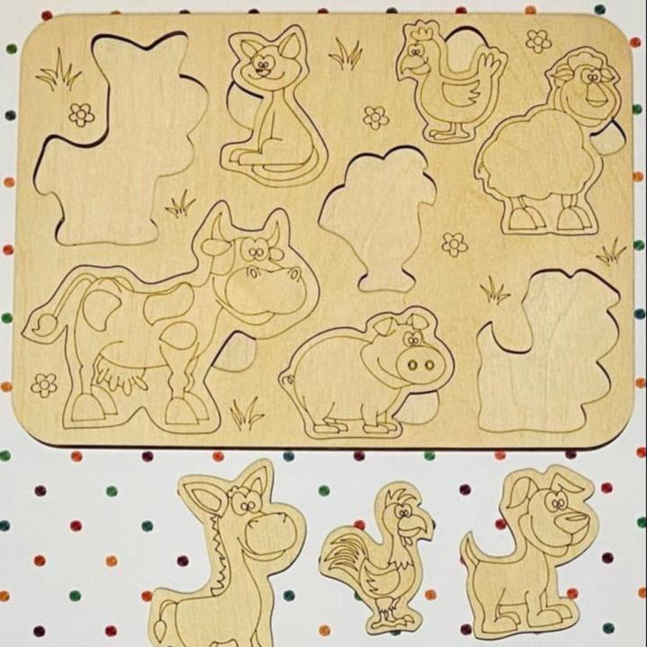 Wooden Animal Puzzle For kids Learning Toy | Daraz.pk