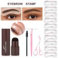 Professional Eyebrow Stamp Shaping Kit With Eyebrow Trimmer Tools Brush Eyebrow Powder Stick Hair Line Contour Cosmetics Make Up. 