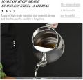1.2L Capacity Stainless Steel Kettle Teapot with Side Handle, Stainless Steel Stovetop Tea kettle Oil Pot Salad Oil Dispenser Grease Container,. 