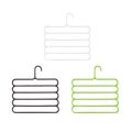 Pack of 3- New Multi-purpose High Quality Trousers Hanger 5 Layers Pants Hanger. 