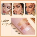 QIBEST Liquid Highlighter With Cushion Applicator Face Makeup Natural Bronzer Moisturizing Cream Soft Makeup Shimmer Highlight. 