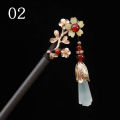 Sandalwood Tassel Step Shake Hairpin Hairpin Ancient Style Hair Ornaments Pan Hair Costume Headdress Ancient Hai. 