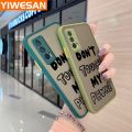 YIWESAN For IQOO Neo 5 Case Fashion Word Touch My Phone Thin Edge Frosted Transparent Hard Cases Shockproof Casing Full Cover Protect Case. 