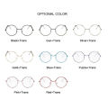 【AmbitionmA】Vintage Round Glasses Clear Lens Fashion Gold Round Metal Frame Glasses Optical Men Women Eyeglass Frame Fake Glasses. 