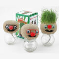 DIY Grass Head Dolls Growing Kit: Cultivate Learning and Fun with Playful Small Potted Plants for Home and Office Decoration, Hand-Watered Greenery, Educational Toy for Children's Seed Head, Desktop Decor, Stress Relief Activity, Art and Craft, Gift item. 