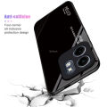 Quiberk for Infinix Smart 9 HD / Hot 50i Tempered Glass Hard Case Gradient Color Back + Soft Frame Shockproof Phone Cover. 