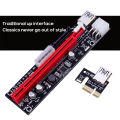 BlingStone Usb 3.0 Pci-E Riser Ver 009S Express 1 4 8 16X Extender Riser Adapter Card Sata 15Pin to 6 Pin Cable. 