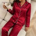 Code Plain Silk Night Dress For Girls - Silk Night Suit For Women Girls - Silk Sleepwear For Women - Silk Night Wear For Women - Pjs For Women. 
