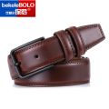 Dropshipping Fashion Men Belts Genuine Leather Luxury Designer Brown Vintage Waist Belt For Jeans Cinturon Cowboy Hombre. 