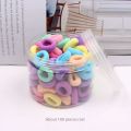 Girl's Colorful Elastic Hair Ties – Soft Spandex Ponytail Holders (Pack of 100 pieces) | Tangle-Free Hair Accessories. 