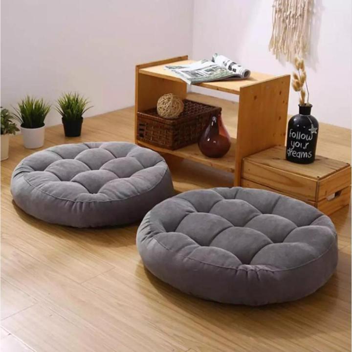 Piece Velvet Round Shape Floor Cushion