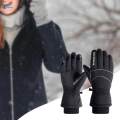 Winter Warm Gloves Touch Screen with Reflective Anti-Slip for Outdoor Black. 