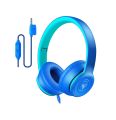 DOQAUS Kids Headphones Wired Toddler Headphones with Microphone, Foldable On Ear Headphones, 74/85/94dB Volume-Limiting, 3.5mm Jack, Safe & Comfortable for Learning & Entertainment. 