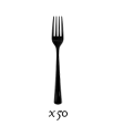 Black-Plastic Utensils Heavy Duty Cutlery Set 50 Plastic Forks 50 Plastic Spoons 50 Plastic Knives Perfect Plastic Party Pack Set for all occasions. 
