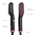 Ubeator - 3 in 1 Women and Men Beard Ceramic Hair Styling Comb Hot-Air Brushes Straightener Tools-599-Black. 