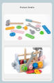 Montessori Children's Toys Wooden Tool Set Box Toys Engineering Repair Box Child Toy Set. 