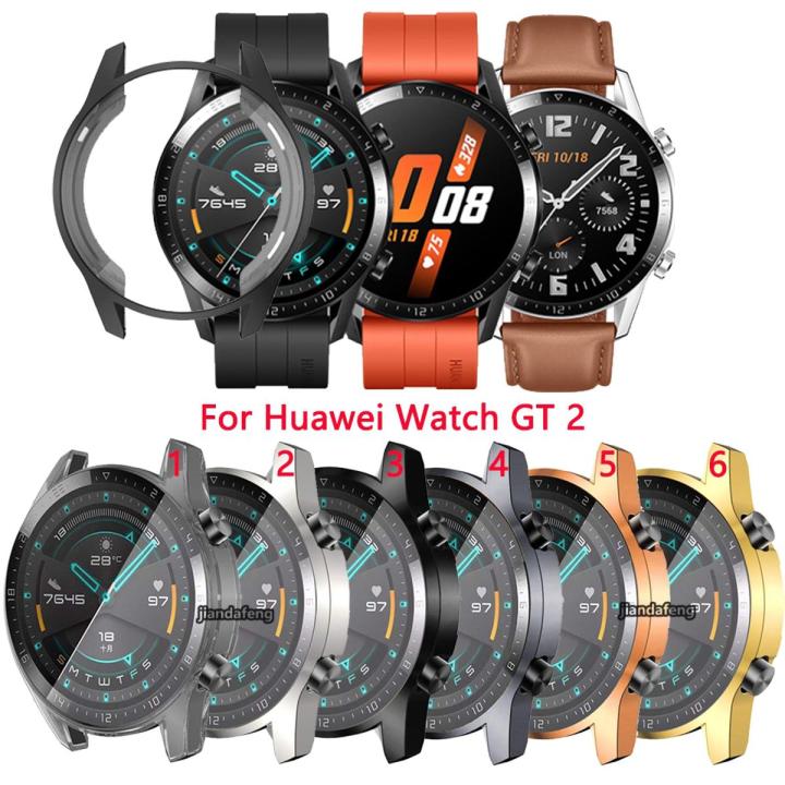 Electroplate TPU Protector Case Clear Cover For Huawei Watch GT2 46MM