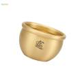 Brass Fortune Cylinder Wealth Money Pot Copper Fortune Cylinder for Home Decor. 