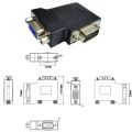 Lron Screw VGA 15Pin Male To Female 90 Degree Bend Adapter TV Computer Monitor VGA Interface Special Angle DB15P Adapter. 