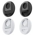 Magnetic Mobile Phone Holder for MacBook for MagSafe Continuity Camera Mount Round Ring Support Kickstand Black. 
