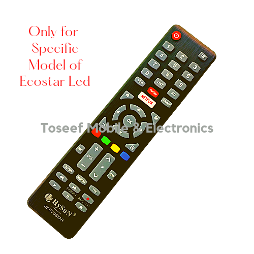 Remote for Ecostar android Lcd  Led Tv
