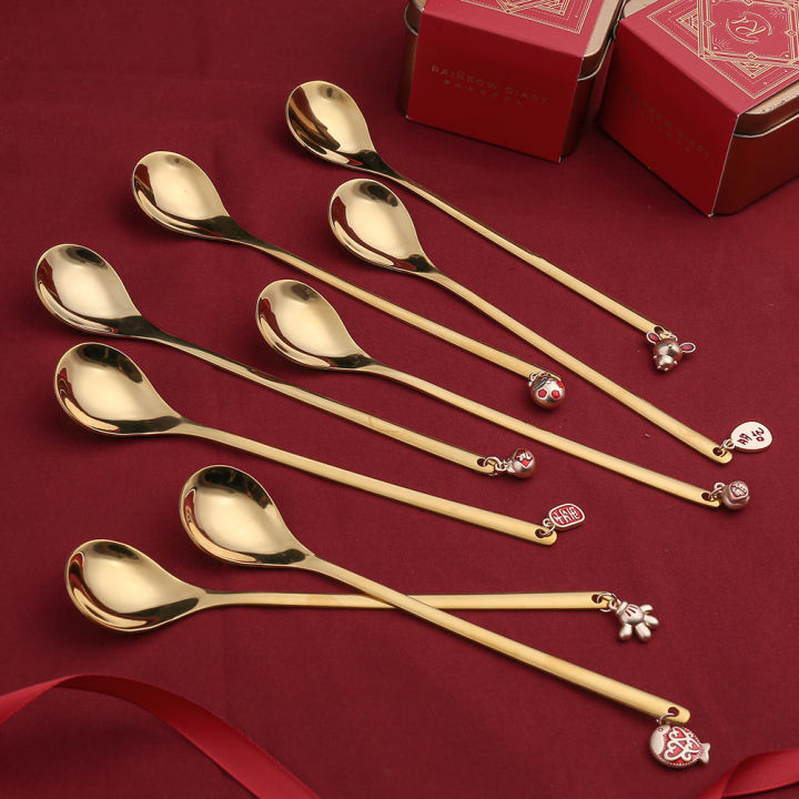 XStainless%20Steel%20Spoon%20Golden%20Coffee%20Stir%20Spoon%20Creative%20Long%20Handle%20Ice%20Spoon%20Mug%20Gift%20Spoon%20Gift%20Set%20-%20Image%202